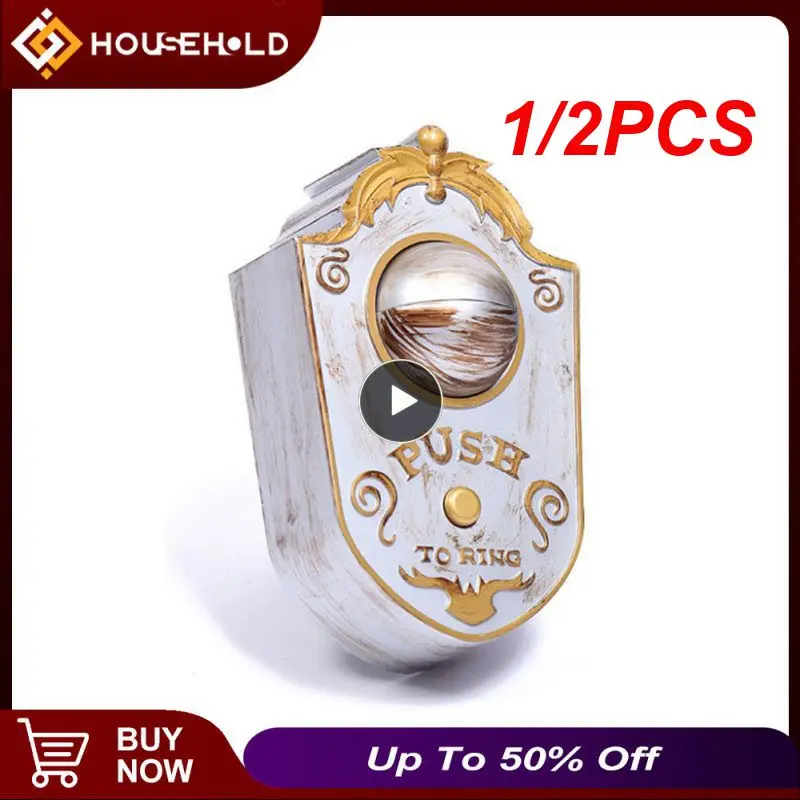 

1/2PCS Halloween One Eyed Doorbell Haunted Decoration Horror Props Glowing Hanging Piece Door Hanging Doorbell Eyeball Bell