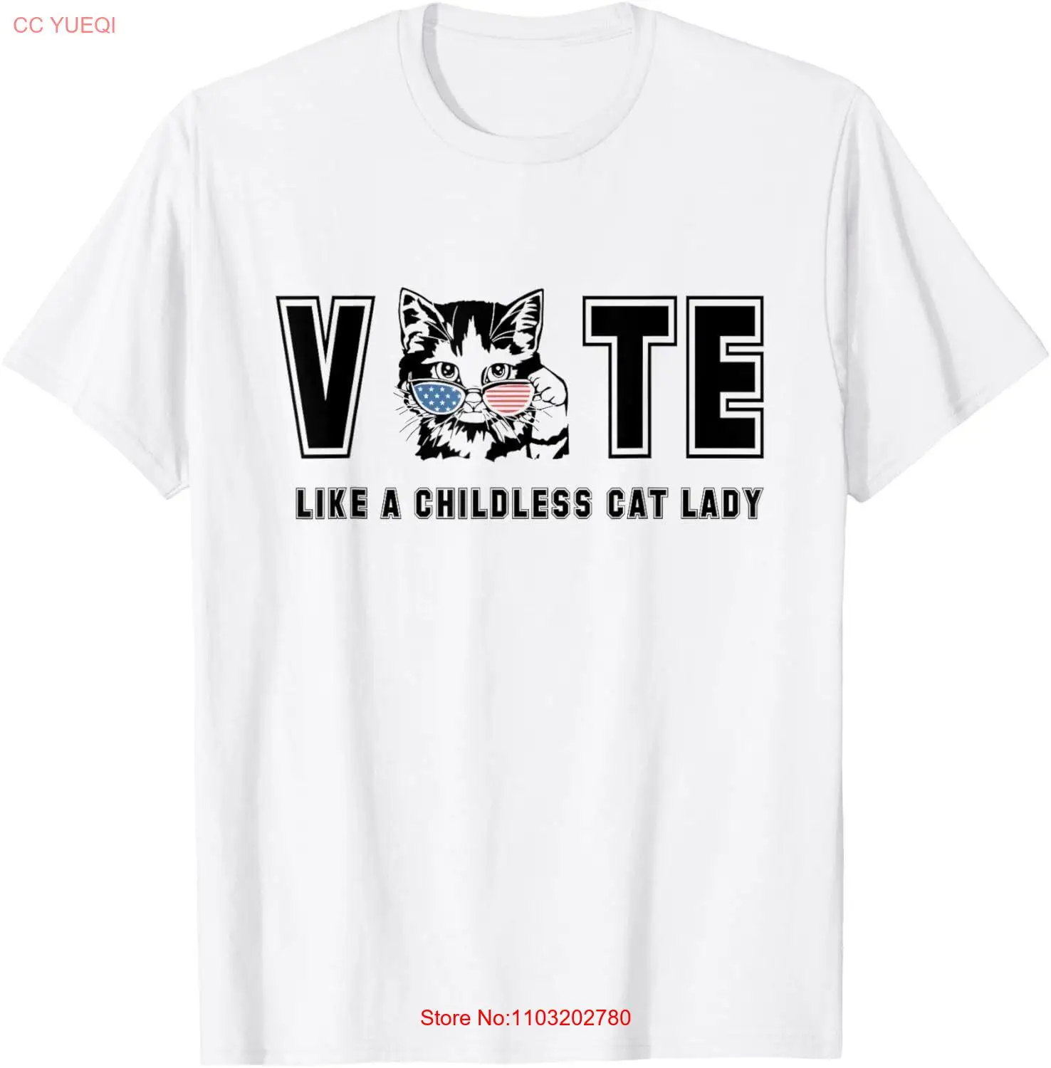 VOTE Like A chilless Cat Lady выборов 2024 Kamala футболка с ралли