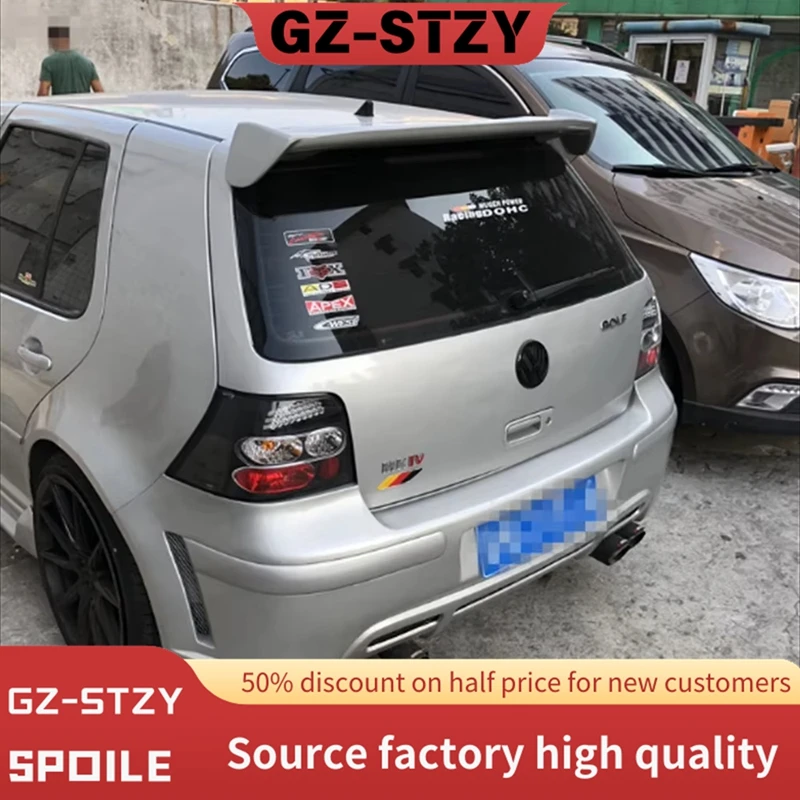 

Спойлер для Volkswagen GOLF 4, 2001-2006 mk4, АБС-материал, заднее крыло автомобиля, праймер, цвет, задний спойлер