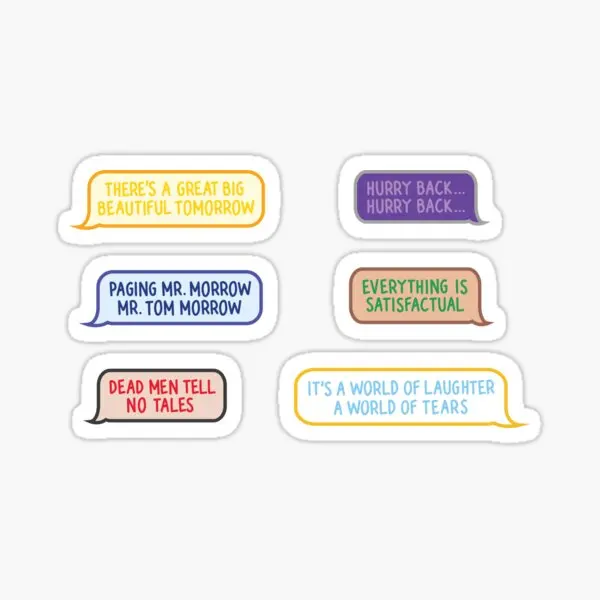 

Ride Quotes 1 5PCS Stickers for Cartoon Wall Kid Decorations Stickers Luggage Decor Print Room Cute Funny Living Room Home Art
