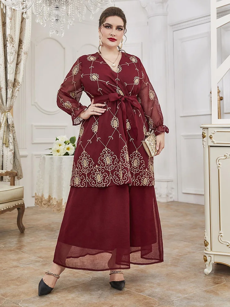 

TOLEEN Women Plus Size Large Maxi Dresses 2022 Chic Elegant Long Sleeve Shirt Muslim Turkey Party Evening Festival Robe Clothing