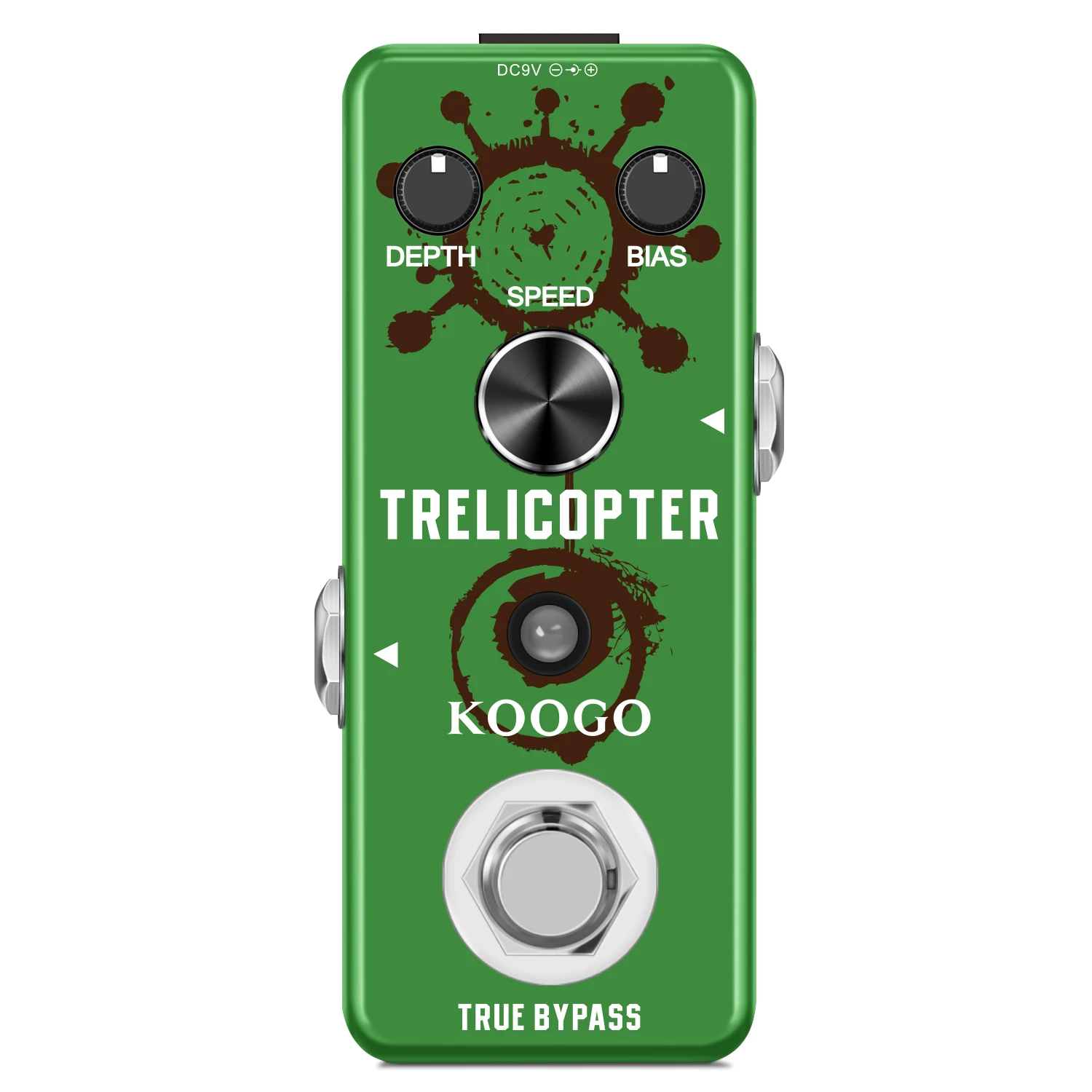 

Koogo Guitar Trelicopter Effects Pedal Guitar Tremolo Pedals Classic Optical Tremolo Tone Mini Size With True Bypass LEF-327