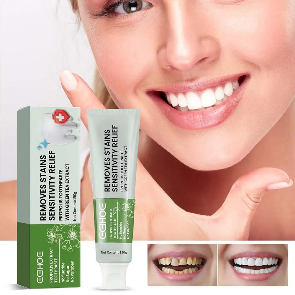 

150g Stain Removal Whitening Toothpaste Propolis Anti-plaque Care Health Oral Breath Dental Gum Cleaning Teeth Whitening Fr X8D1