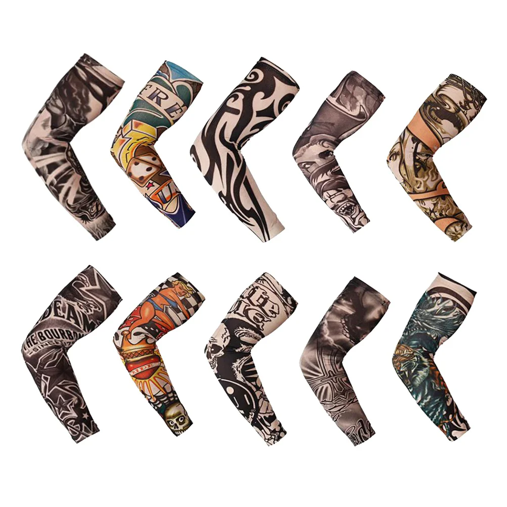 

10 Pcs Sunblock Arm Sleeves Cuffs Men's Outdoor Protection UV Cover Cycling Sleevelet Volleyball