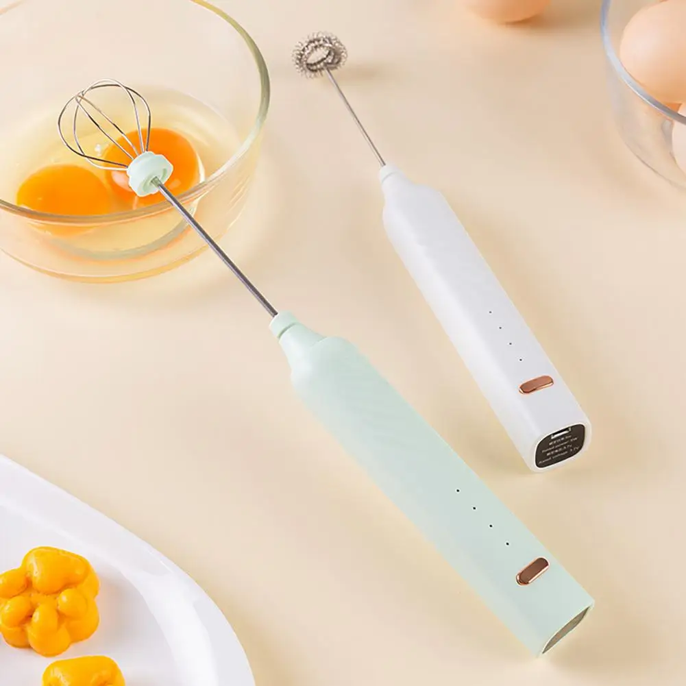 

Handheld Electric Milk Frother 3 Speeds Egg Mixer USB Rechargeable Coffee Frothing Wand Cappuccino Stirrer Kitchen Whisk Tool
