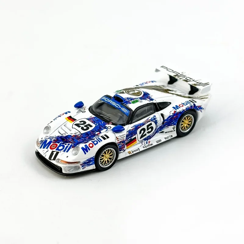 TAKARA TOMY 1/64 Porsche 911 GT1 1996 металлическая модель автомобиля