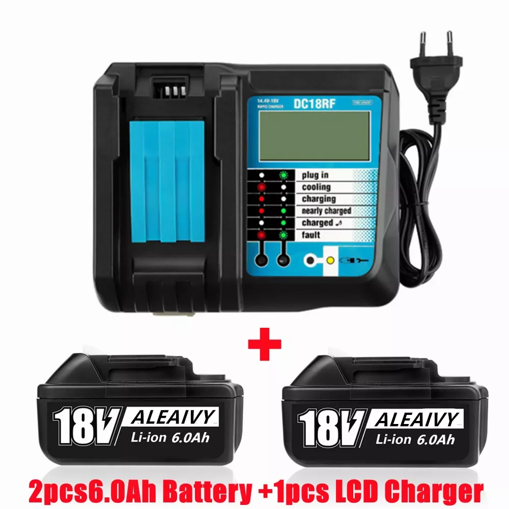 

Аккумулятор Makita 18 в, перезаряжаемый литий-ионный аккумулятор 18 в 6 А для BL1840 BL1850 BL1830 BL1860B LXT400 Makita 18 В постоянного тока 18 в, 18650 аккумулятор