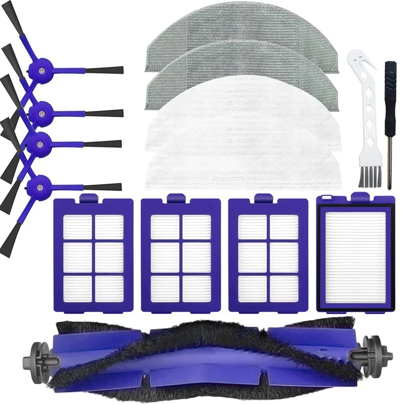 

Сменные детали: роликовая щетка, боковая щетка, HEPA-фильтр, совместимый с Eufy Robovac X8 аксессуары для робота-пылесоса
