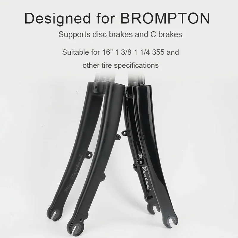 Передняя вилка из углеродного волокна RIRO сверхлегкая складная 245 г 16 дюймов 1 3/8 1/4