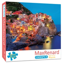 MaxRenard 성인용 직소 퍼즐 1000 조각, 마나롤라 야경용 장난감, 홈 벽 장식, 가족 게임 선물