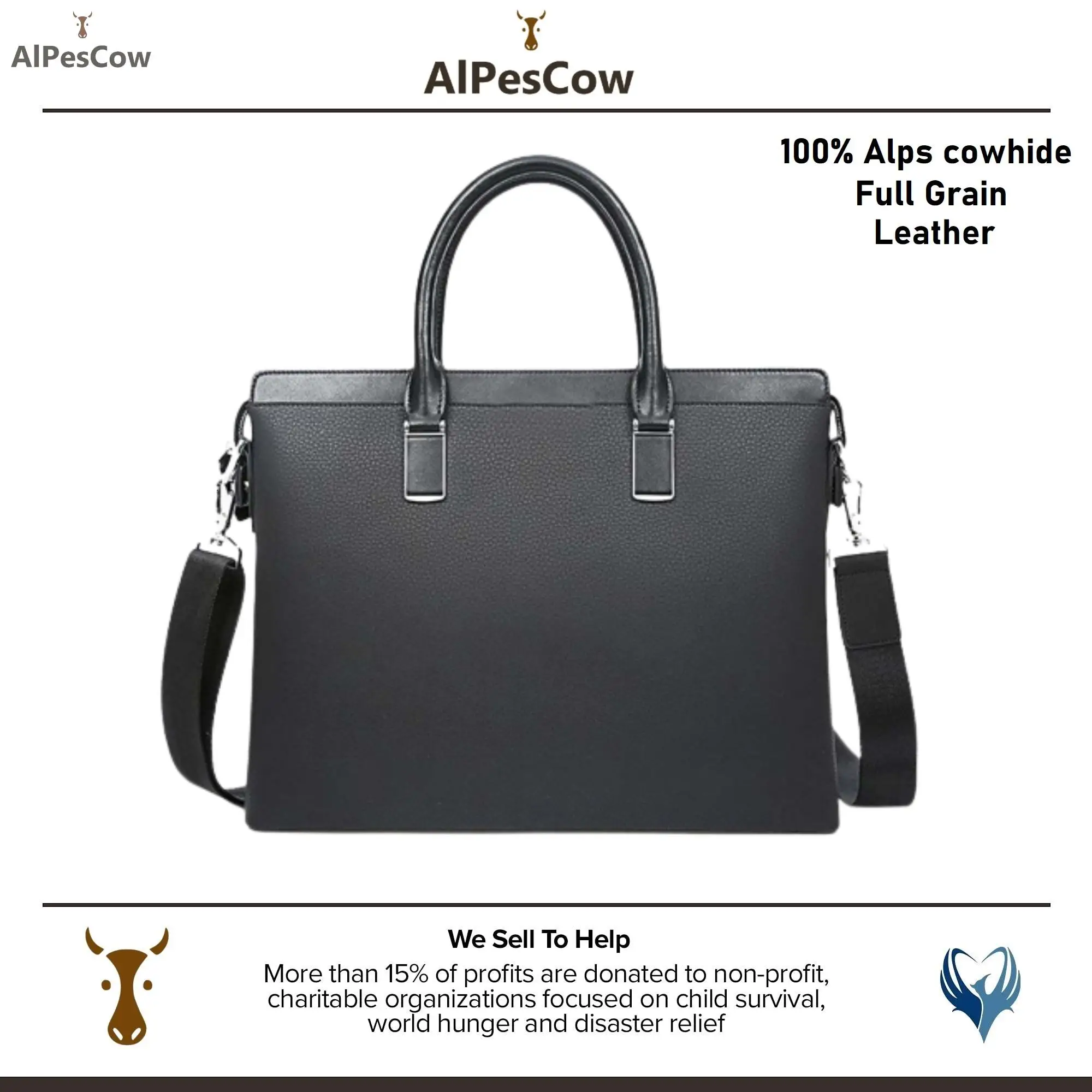 Office Bags 100% Alps Cowhide Laptop Bag Vintage Design Genuine Leather Tote Briefcase For Men Male Luxury Designe Handbag