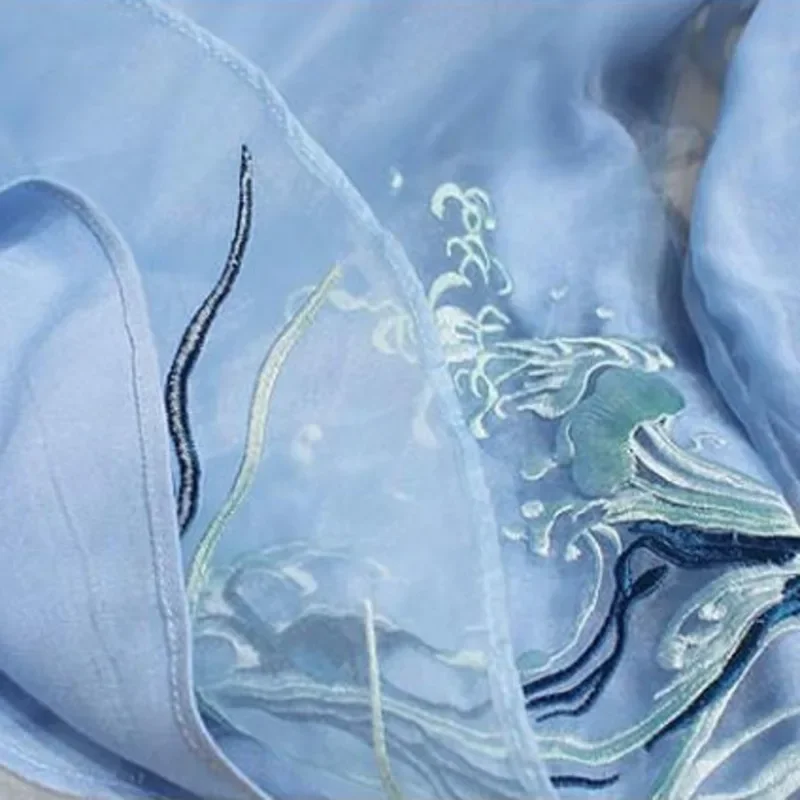 Женская рубашка с вышивкой журавля в стиле ретро