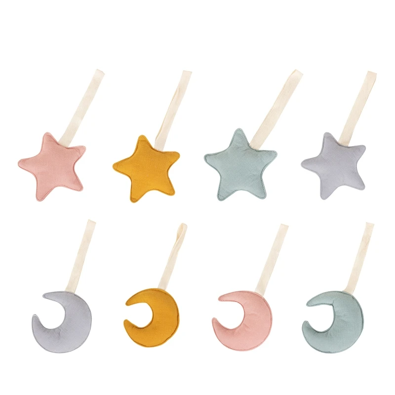 

Percifier Holder Cotton Moon Infant Teething Toys for 0-6 Months Teethers Baby Chew Beads Molar Toy for Babies P31B