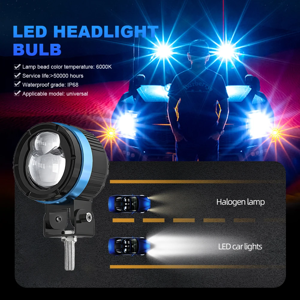 

Round Driving Light 90W Pods Lamp 9000LM Motorcycle Work Light IP68 Waterproof 6000K Super Bright for Car 4x4 Truck ATV SUV Boat