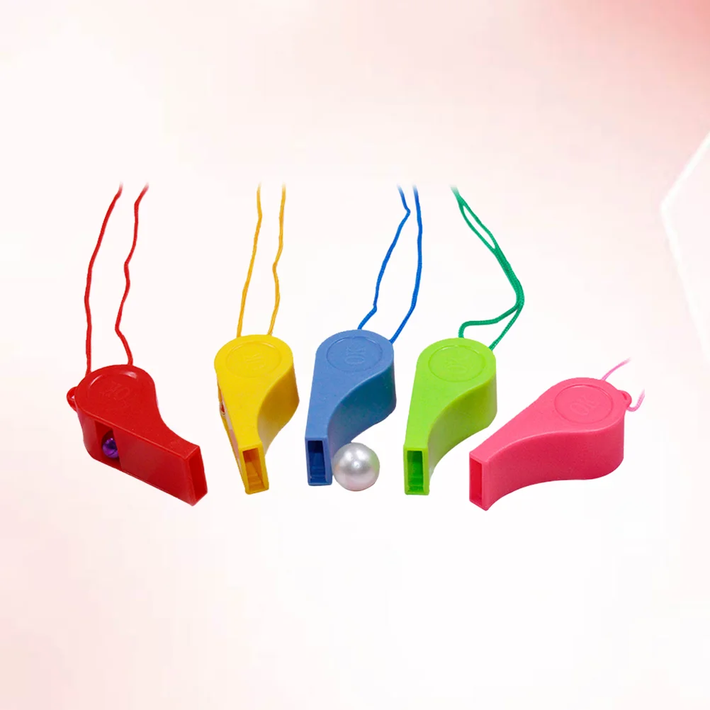 

60pcs Colorful Plastic Whistles Referee Whistles Cheering Whistles Kids Toy for Sports Gym (Random Color)