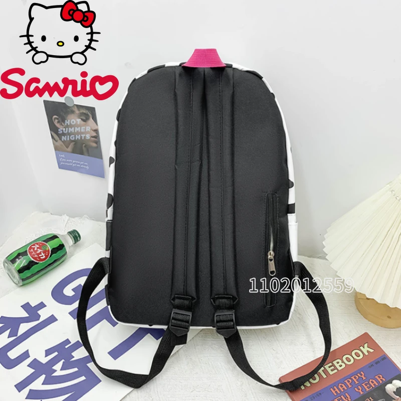Sanrio Hello Kitty New Girls' Backpack Luxury Brand Cartoon Cute Girls' School Bag Large Capacity Casual Travel Backpack