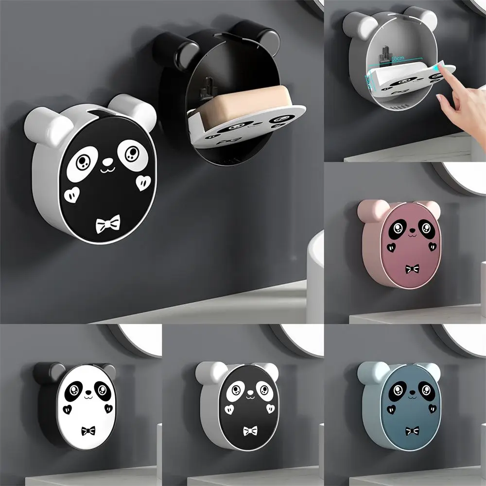 

Drain Soap Shelf Handmade Soap Storage Box Flip Cover Soap Box Soap Holder Drain Wall-mounted Punch-free