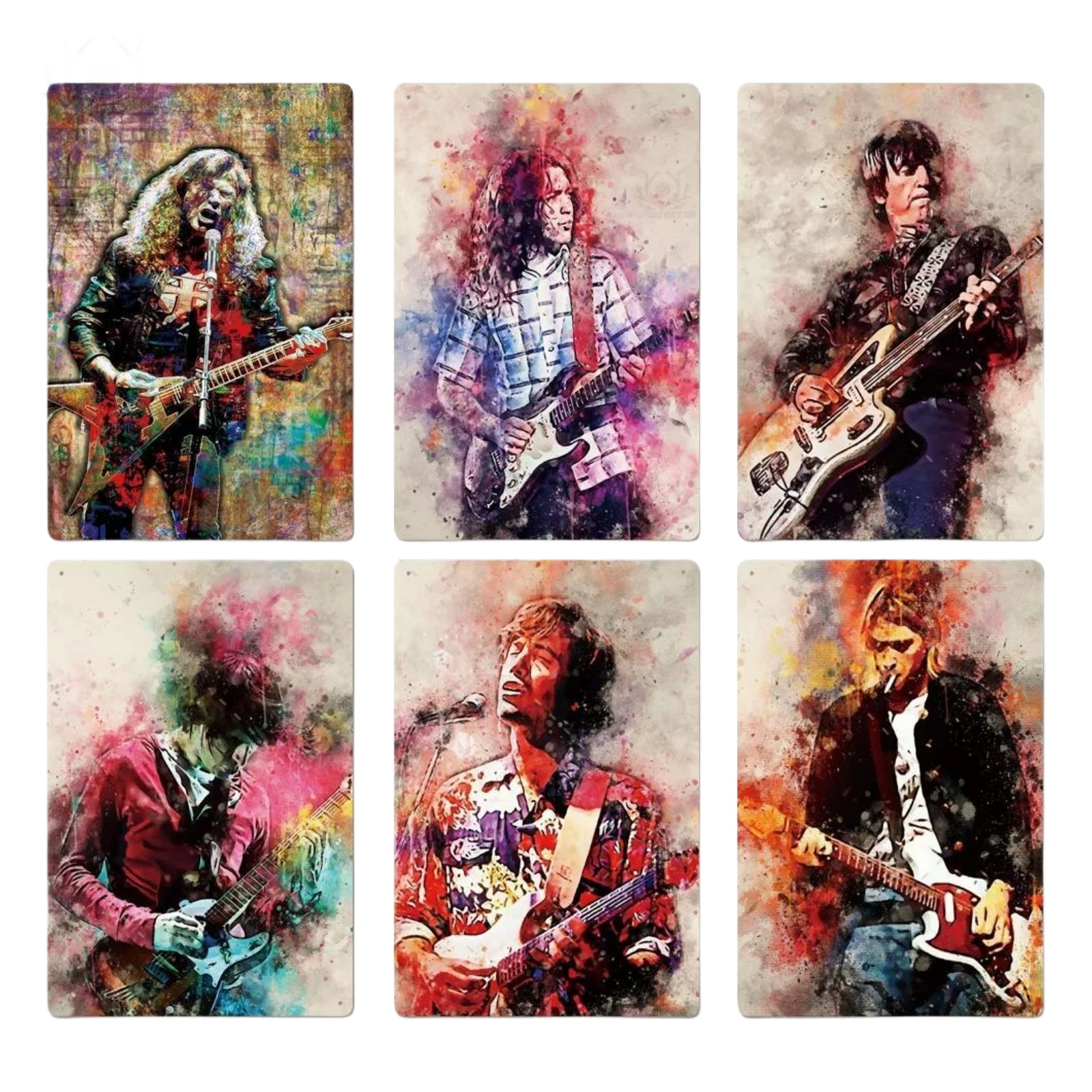 Металлический постер в винтажном стиле с изображением рок-музыки