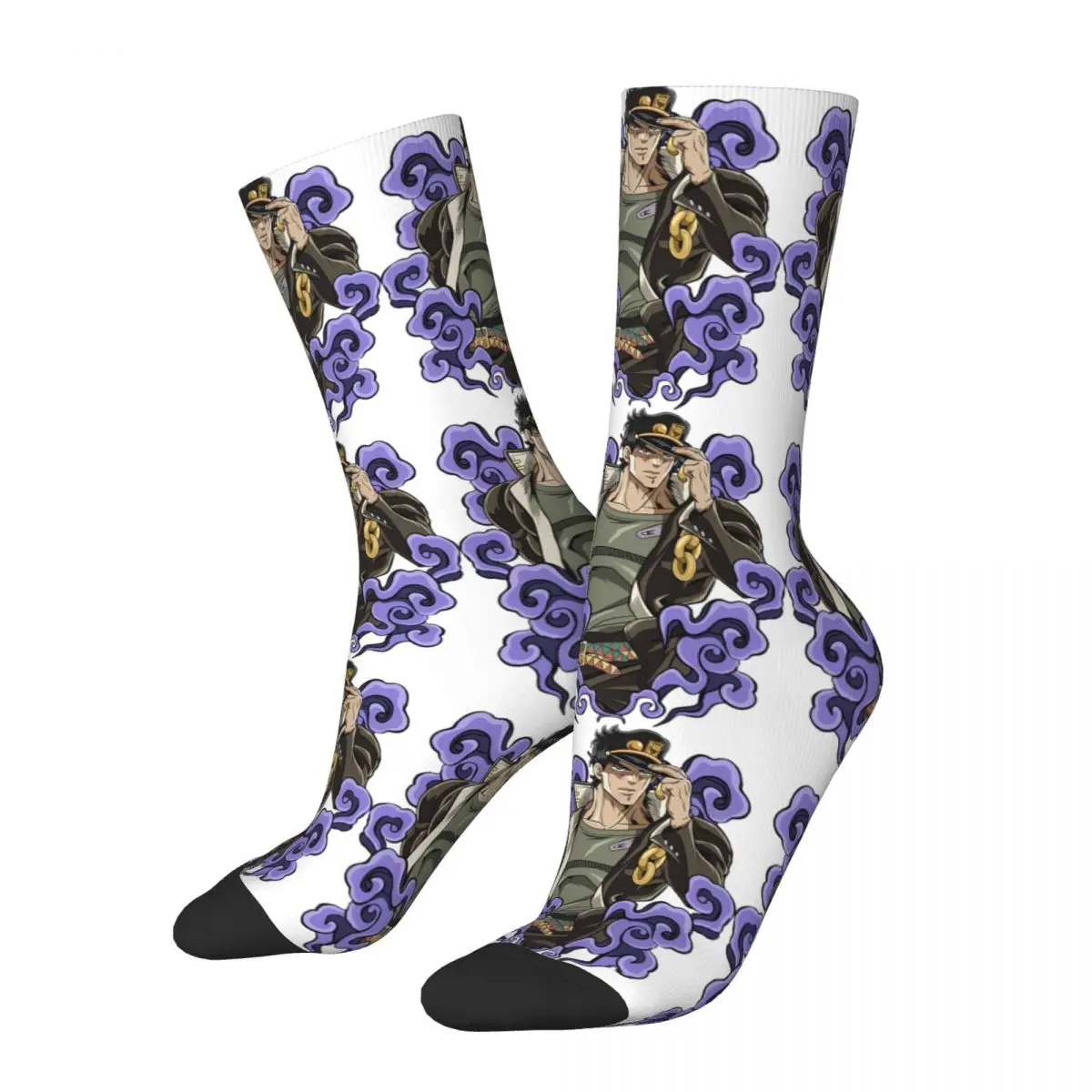 

Funny Happy Men's Socks Anime Manga Vintage Harajuku Jojos Bizarre Adventure Anime Hip Hop Casual Crew Crazy Sock Gift Printed