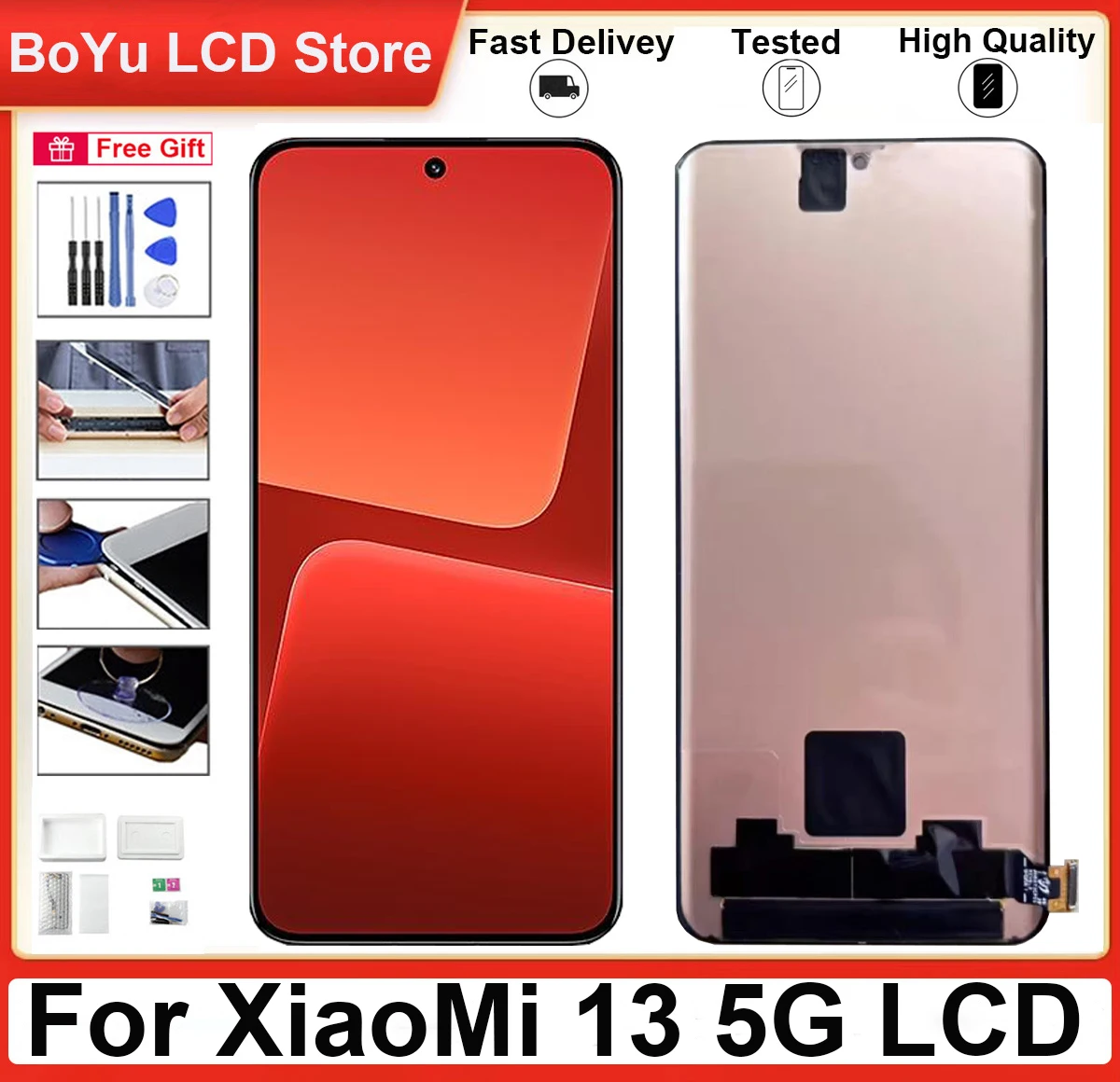 6 36-дюймовый дисплей с прямым экраном 100% оригинал mi 13 для Xiaomi Mi 2211133 C G LCD