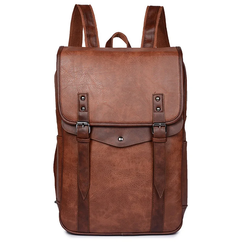 

Multifunctional Laptop Bag for Men Vintage Waterproof Backpack Men Luxury School Bags Leather Backpacks Travel Retro