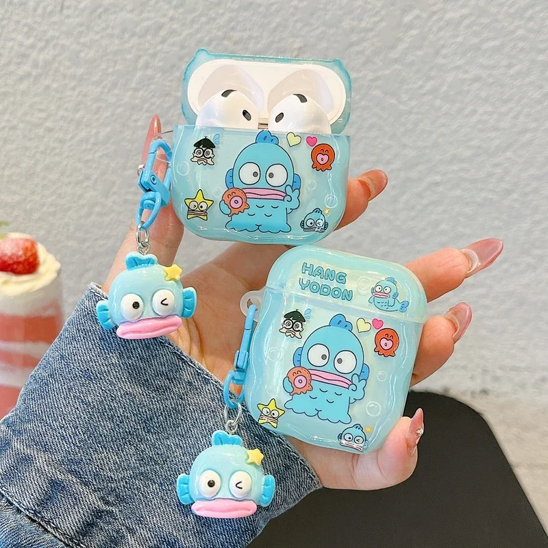 Милый мультяшный чехол для наушников Sanrio Hangyodon для Airpods 1, 2, 3, 4 Pro 2, защитный чехол для беспроводной Bluetooth-гарнитуры с подвеской (art.: 3920cdf43b080) - 3920cdf43b080