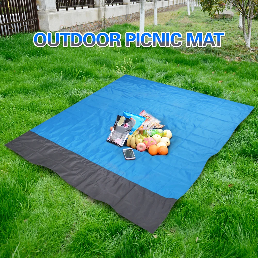

Outdoor Camping Ground Mat Waterproof Beach Blanket Portable Sun Shade Picnic Tablecloth Tent Tarp with Storage Sack for Hiking