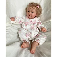 60cm reborn toddler popular cute girl doll maddie with rooted blonde hair soft cuddle body high quality doll