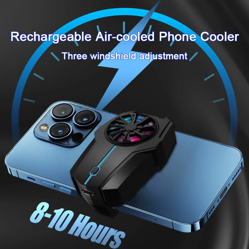 

Air-cooled Mobile Phone Cooler Radiator Snap-on PUBG Rapid Low Sound Cell Phone Cooling Back Clip Cellphone Radiator Heatsink