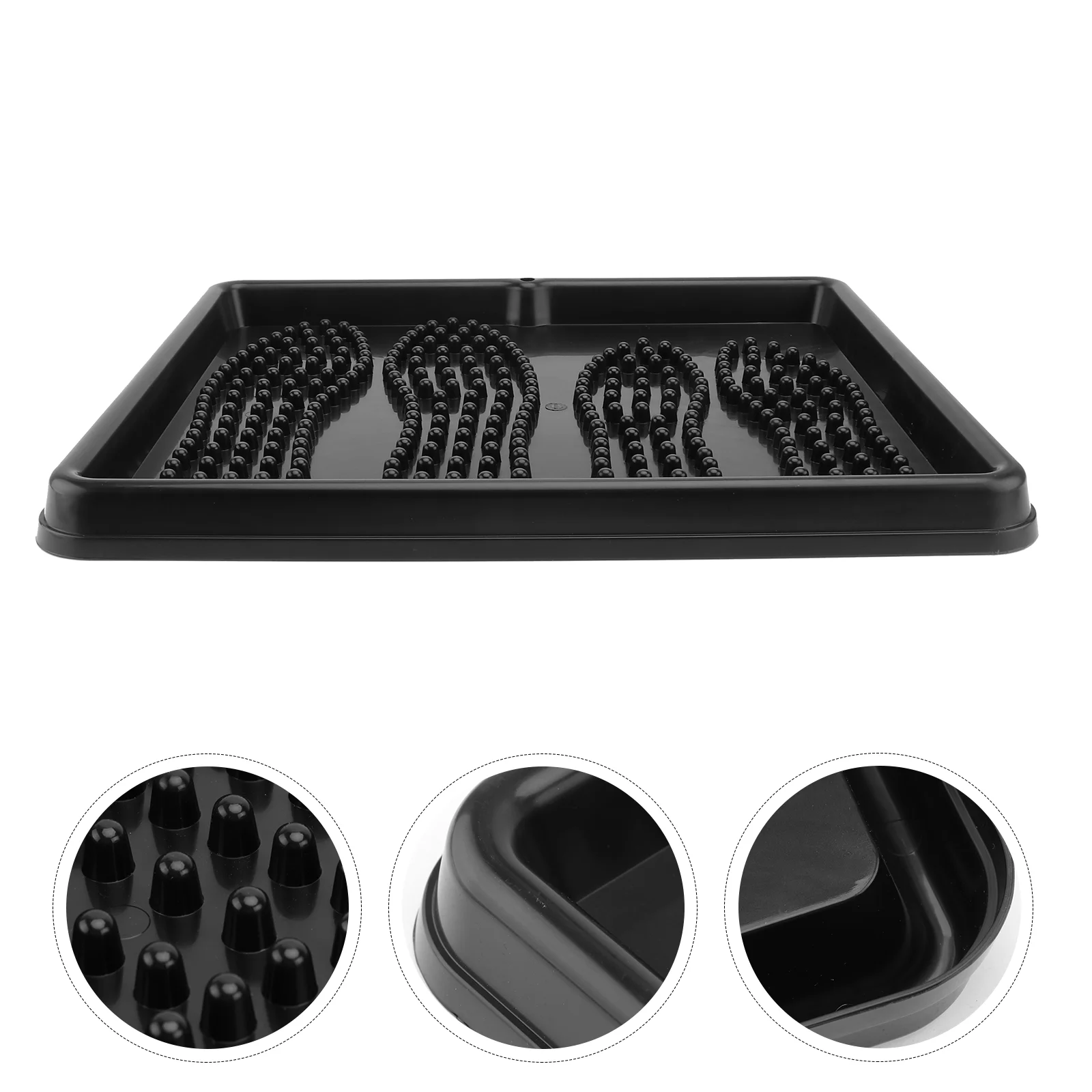 

Tray Mat Boot Shoe Drip Dog Garden Tool Black Wet Water Rubber Waterproof Utility Litter Box Drying Pot Plate Pad Flower Pet