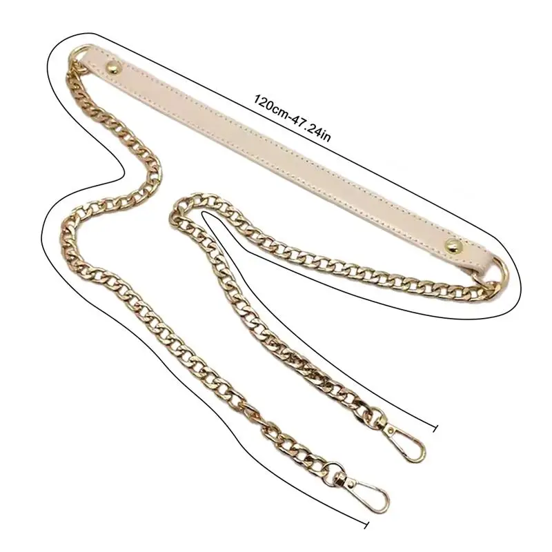 

Metal Bag Chain Replacement PU Leather Bag Straps for Women Handbag Handles Shoulder Straps Accessories Bag Handles