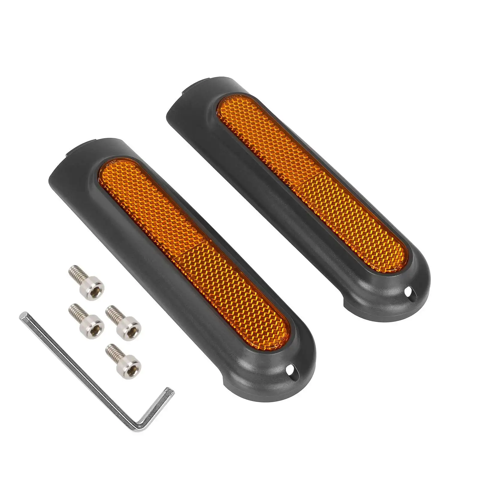 

2pcs Rear wheel Hub Cap Reflective Strip Protective Shells With Reflector Bars Night Reflective Sticker For Xiaomi 4 Pro Scooter
