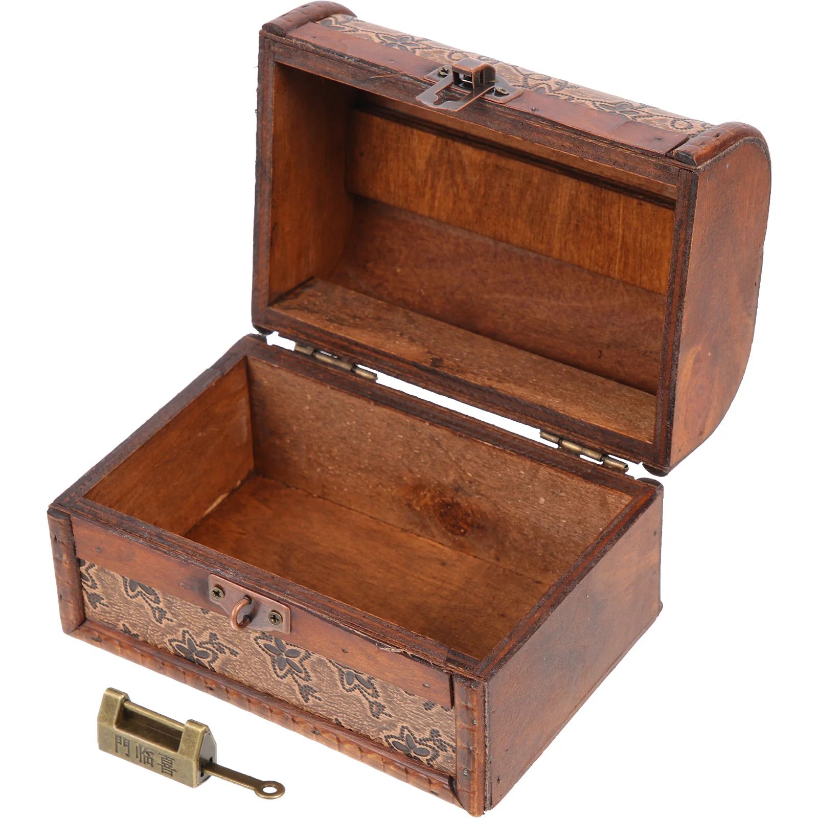 

Box Jewelry Trinket Storage Case Woodentreasure Keepsake Decorative Organizer Retro Vintage Wood Containersmall Rings Necklace