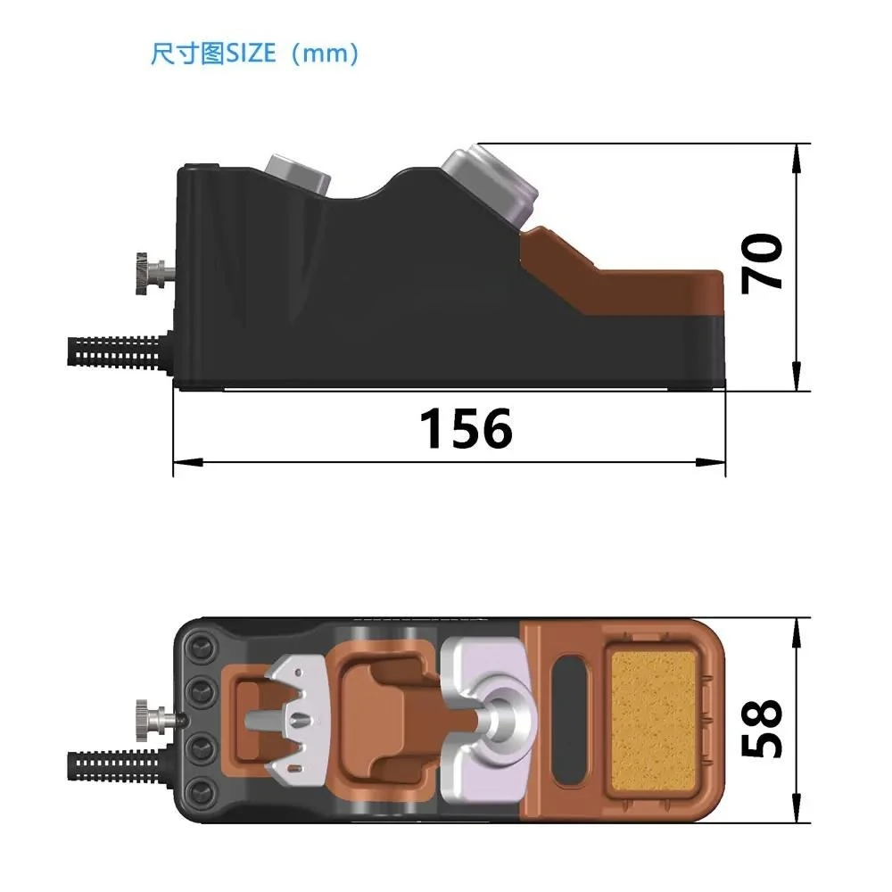 Фото Паяльная станция GEEBOON TC22 240W с подставкой SDC02, ручками T245/T210 и жалами C245/C210 для ремонта электроники №5