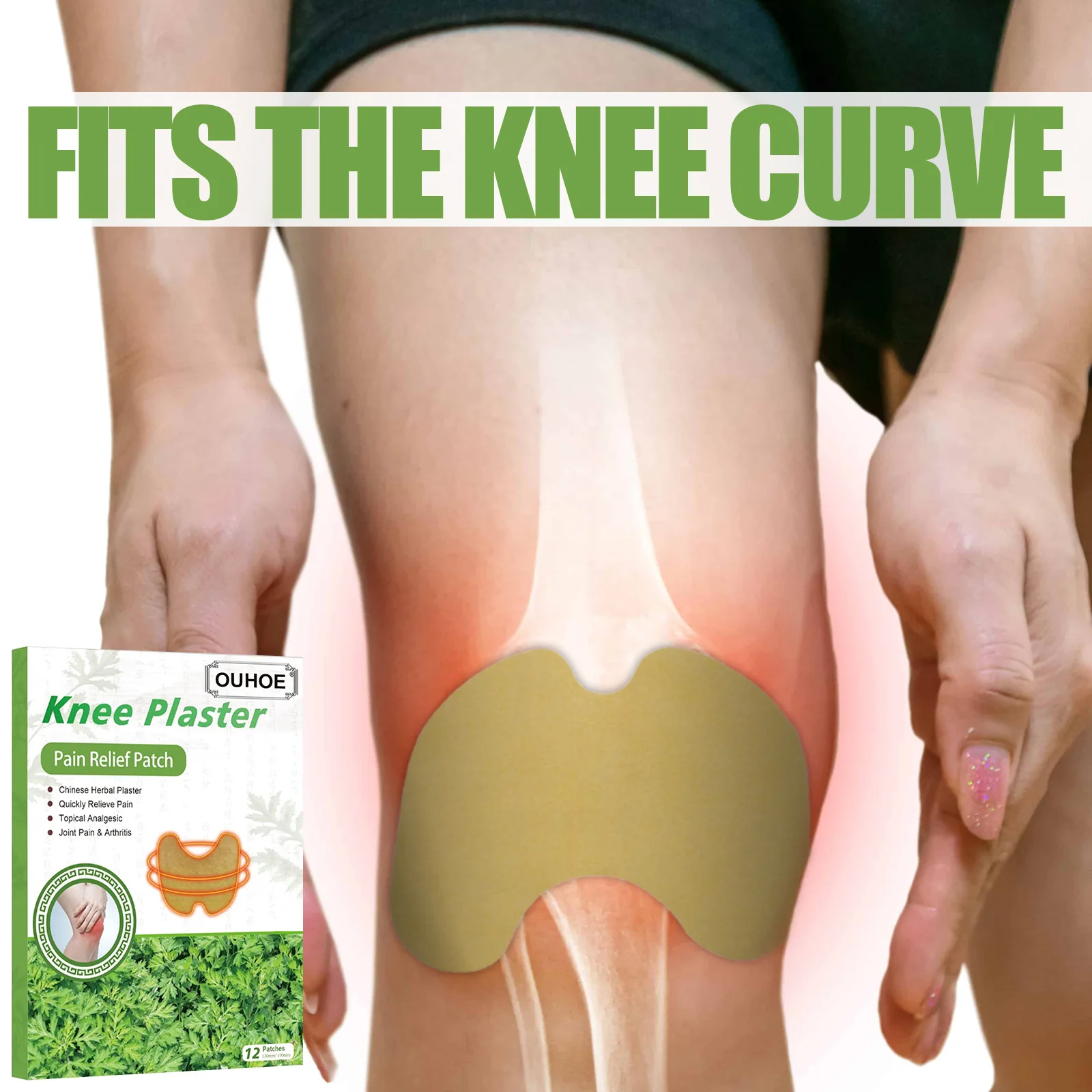 

12/24 шт., пластыри для коленных суставов