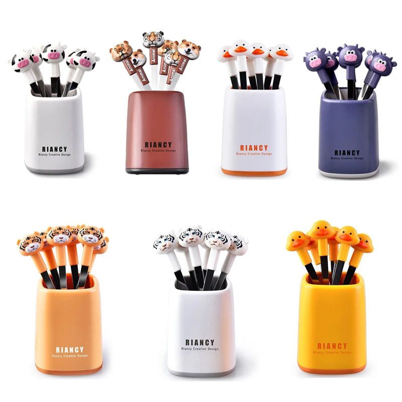 

6in1 Cartoon Stainless Steel Fruit Fork Restaurant Dessert Cake Dessert Fork Food Picks for Kids Forks Set Bento Accessories