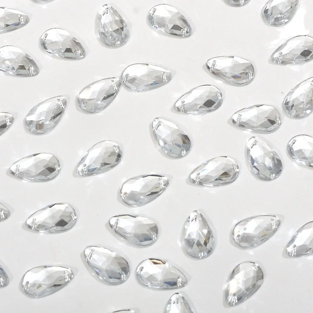 Акриловые украшения со стразами для одежды обуви шапок сшитые вручную капли воды