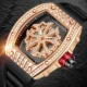 Luxury Diamond Men's Watch Fashion Automatic Mechanical Watches Male Hollow Steampunk Luminous Clock Silicone Strap reloj hombre Other Image