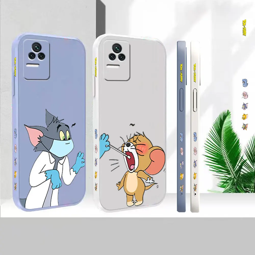 

Liquid Case For Redmi K60E K60 K50 K40S K40 K30 K20 12C 10C 9 9A 8A 8 10X 10A 10 Pro Uitra 5G Funny Tom And Jerry Cartoon Cover