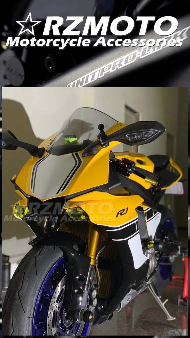 

Новый комплект обтекателей для мотоцикла ABS, подходит для YAMAHA YZF - R1 R1m 2015 2016 2017 2018 15 16 17 18 19, комплект кузова желтого цвета