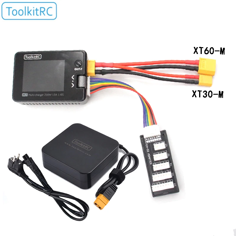 ToolkitRC M7 200 Вт 10 А литиевая батарея балансирующее зарядное устройство Dis зарядное устройство 1-6S Lipo с регулятором напряжения сервопривода ESC приемник сигнала тестер