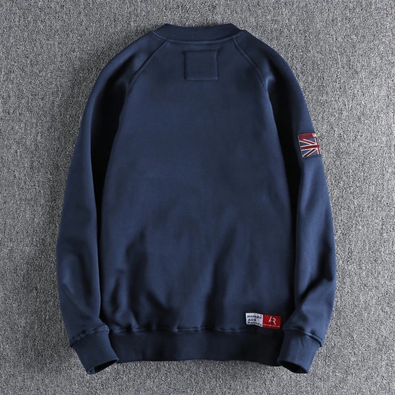 

and in autumn Add velvet winter to thicken heavy industry embroidery casual jacket Men's European and American retro trend baseb