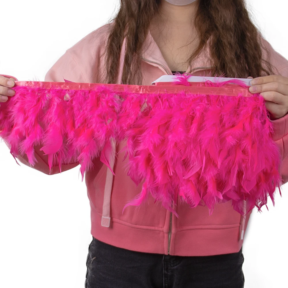 

Натуральные перья индейки, 10 ярдов, лента 4-6 дюймов для ювелирных изделий, аксессуары для свадебной вечеринки, юбки, украшения для шитья одежды