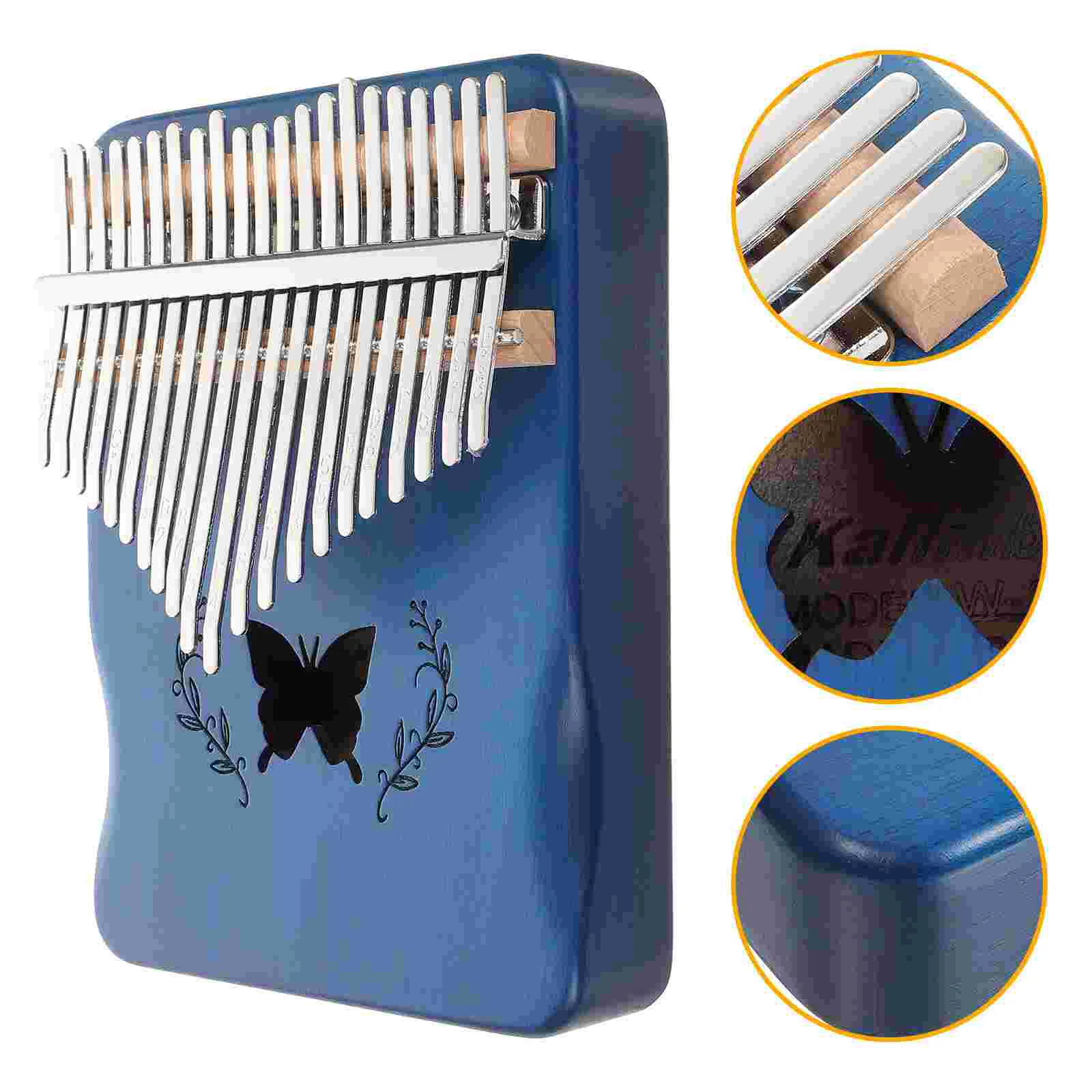 

21 Tone Thumb Piano Mini Toy Portable Mbira Adult Finger Organ Wooden Hand Exquisite Kalimba Child Tones
