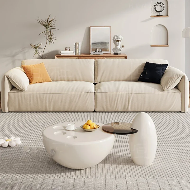 Простые диваны для гостиной кресла отдыха диван маленькой квартиры кремовый