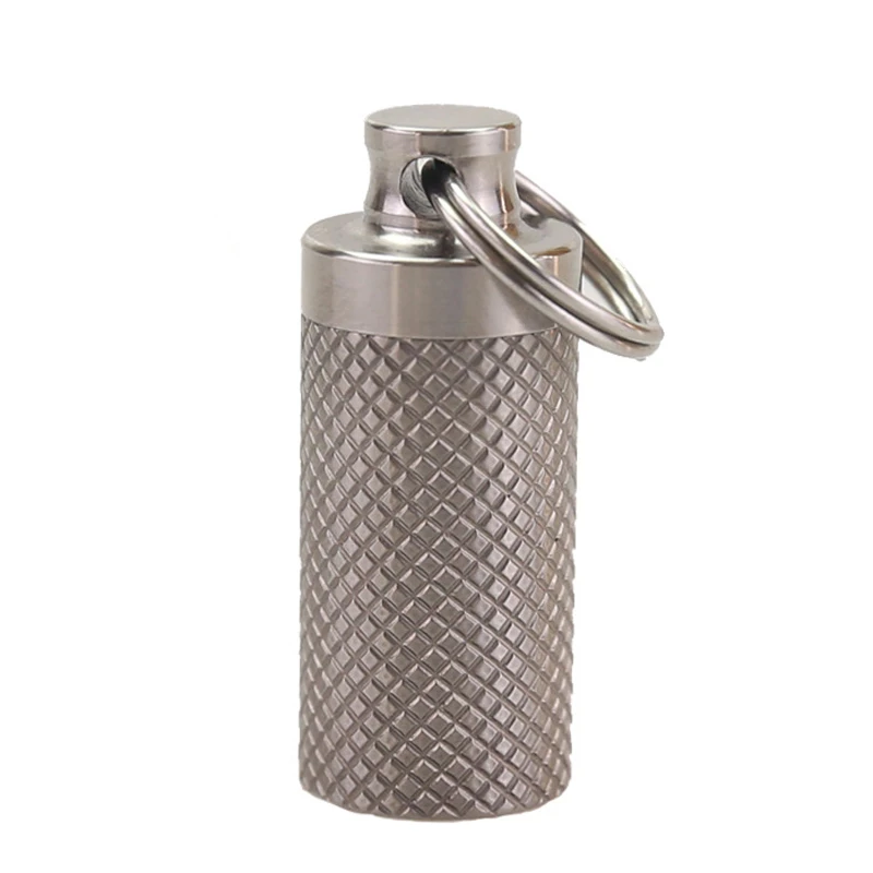 

1PC Portable Mini Titanium Sealed Bottle Waterproof Medicine Bottle Outdoor EDC Tool First Aid Supplies