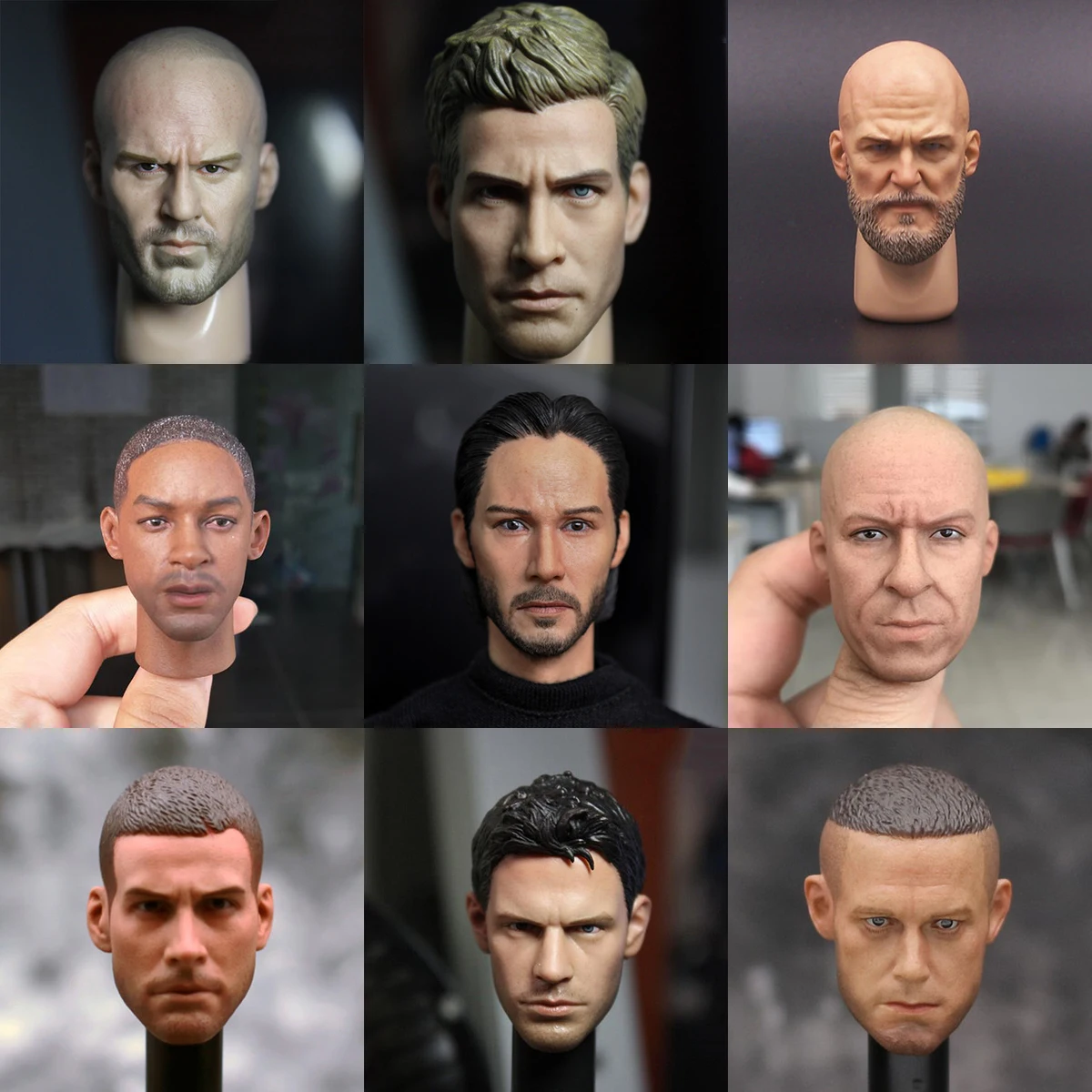 Голова солдата 1/6 Ben Affleck для фигурки 12 дюймов