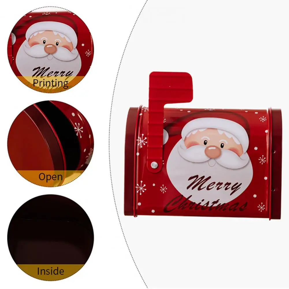Festive Christmas Mailbox-shaped Ornament Box Create With Brilliant Color Xmas Decor Cookie Candy