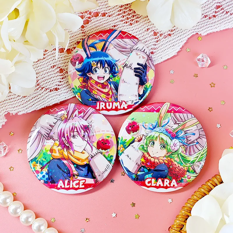 Значки Suzuki Iruma булавки Asmodeus Alice Valac Clara женская брошь модные круглые кавайные броши