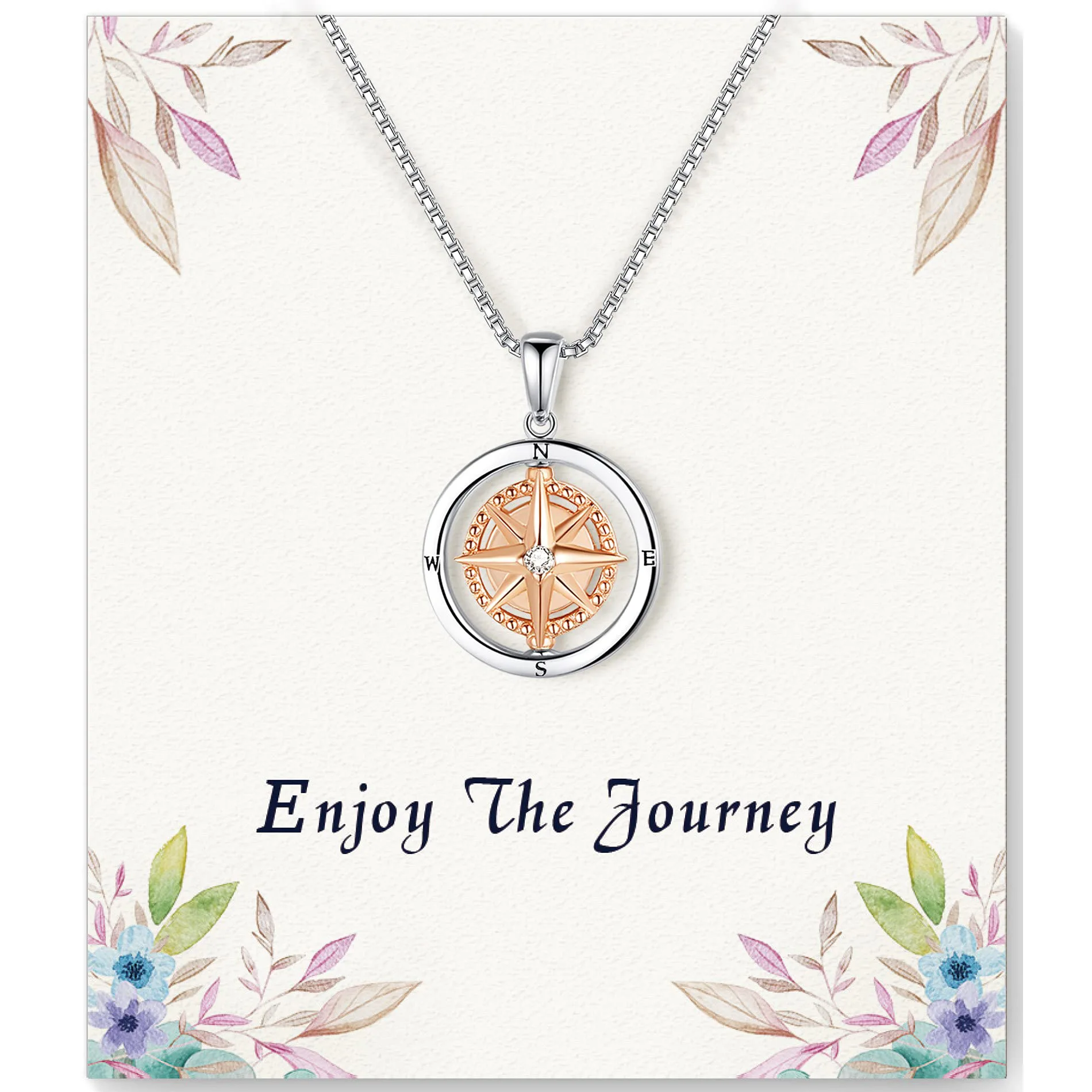 2024 креативное ожерелье с кулоном вращающимся компасом круговой вращающийся